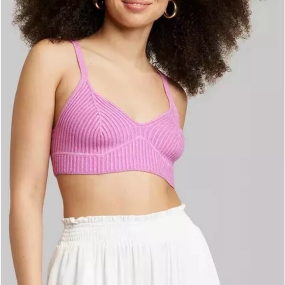 Target Ribbed Sweater Tiny Tank Top Purple Lavender Wild Fable Size XXS 00 - Picture 1 of 5